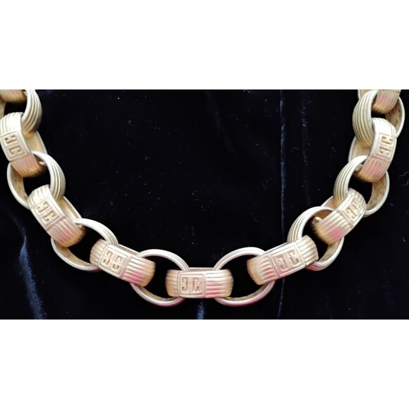 Vtg Givenchy Necklace Paris Runway Statement Chunky Chain Gold Plated Estate - Picture 3 of 7